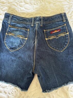 Vintage 80s Jordache High Rise Cutoff Denim Shorts Made in Hong Kong 32 34
